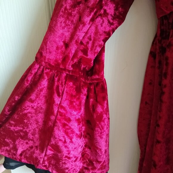 Red Velvet Bell Sleeve Dress from Hot Topic - Picture 5 of 6